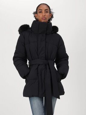 Gap Black Puffer Midi Jacket